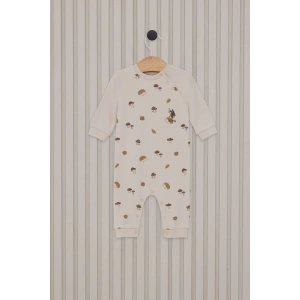 US POLO ERKEK BEBEK UZUN KOLLU PATİKSİZ TULUM - KREM