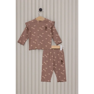 US POLO KIZ BEBEK 2LI TAKIM - VİZON