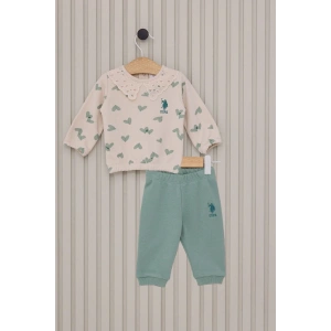 US POLO KIZ BEBEK UZUN KOL 2LI TAKIM - A.BEJ