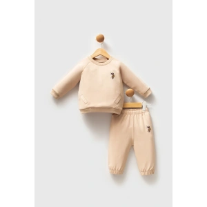 U.S.POLO ASSN ERKEK BEBEK 2 Lİ TAKIM - BEJ