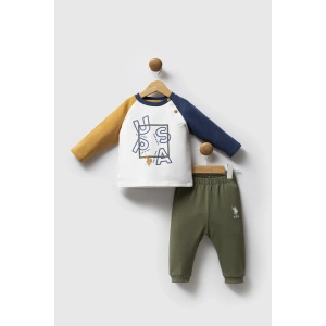 U.S.POLO ASSN ERKEK BEBEK 2 Lİ TAKIM - BEYAZ-HARDAL