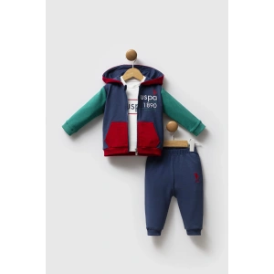 U.S.POLO ASSN ERKEK BEBEK 3LÜ TAKIM - K.İNDİGO-YEŞİL