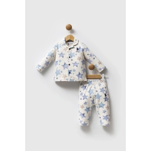 U.S.POLO ASSN ERKEK BEBEK GÖMLEK PİJAMA TAKIM - KREM