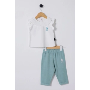 U.S.POLO ASSN. KIZ BEBEK 2Lİ TAKIM - Beyaz