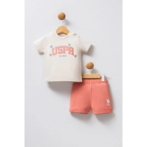 U.S.POLO ASSN. KIZ BEBEK 2Lİ TAKIM - EKRU