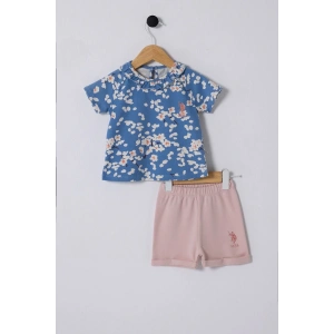 U.S.POLO ASSN. KIZ BEBEK 2Lİ TAKIM - MAVİ