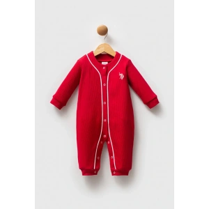 U.S.POLO ASSN KIZ BEBEK PATİKSİZ TULUM - KIRMIZI