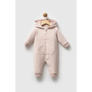 U.S.POLO ASSN KIZ BEBEK PATİKSİZ TULUM - PUDRA