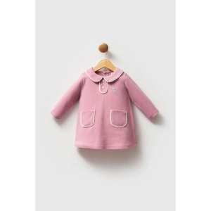 U.S.POLO ASSN KIZ BEBEK PİKE ELBİSE - GÜL KURUSU