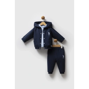 U.S.POLO ERKEK BEBEK 3LÜ TAKIM - LACİVERT