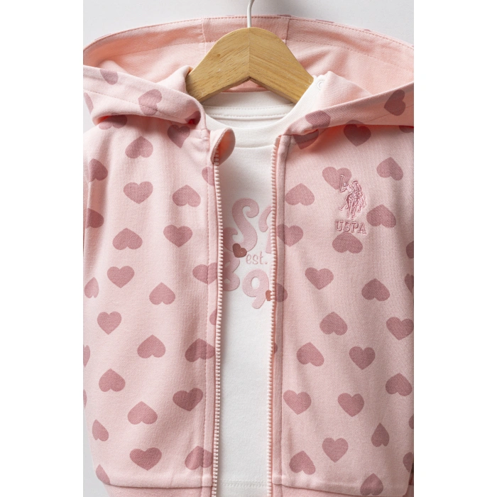 U.S.POLO ASSN KIZ BEBEK 3LÜ TAKIM - AÇIK PEMBE