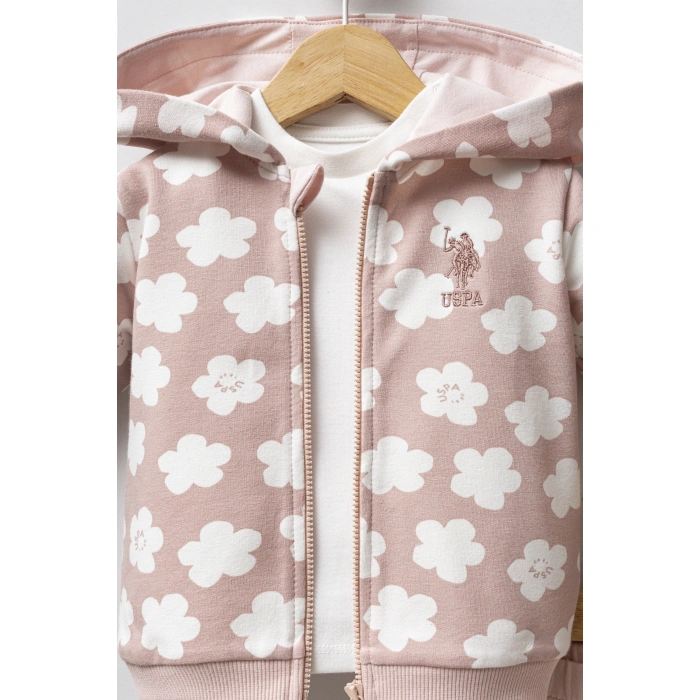 U.S.POLO ASSN KIZ BEBEK 3LÜ TAKIM - PUDRA