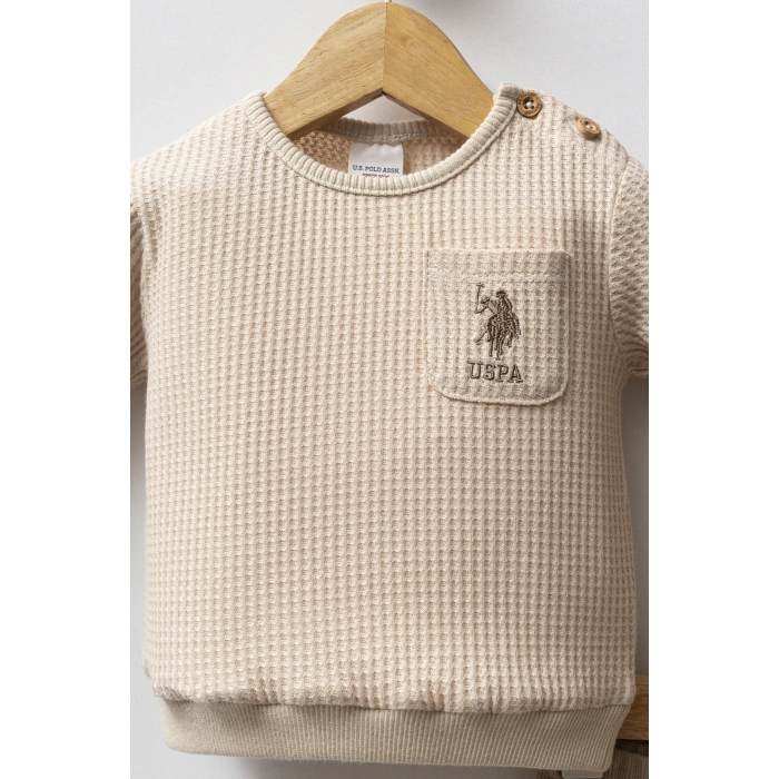 U.S.POLO ERKEK BEBEK 2Lİ TAKIM - BEJ