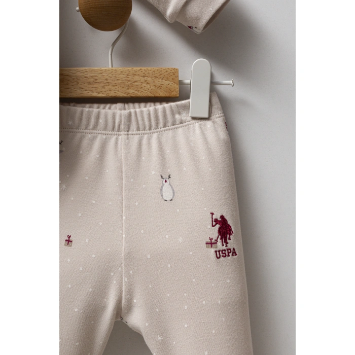 U.S.POLO ASSN ERKEK BEBEK 2Lİ TAKIM - BEJ