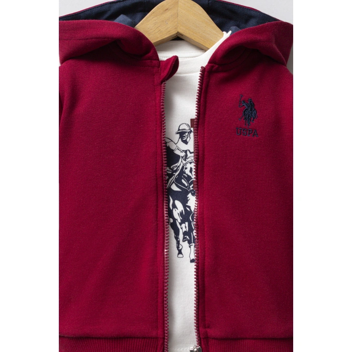 U.S.POLO ASSN ERKEK BEBEK 3 LÜ TAKIM - BORDO