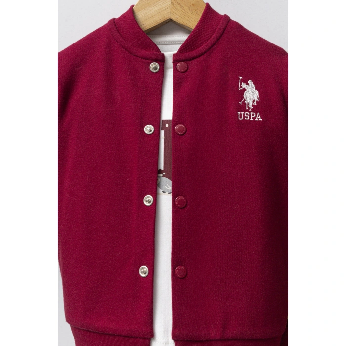 U.S.POLO ASSN ERKEK BEBEK 3LÜ TAKIM - BORDO