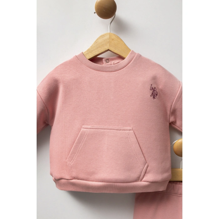 U.S.POLO ASSN KIZ BEBEK 2Lİ TAKIM - RETRO PEMBE
