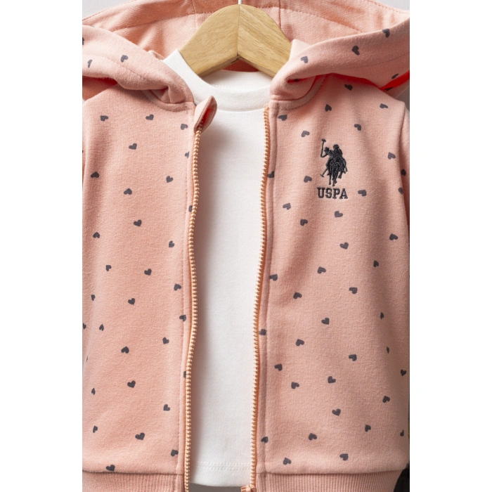 US.POLO ASSN KIZ BEBEK 3LÜ TAKIM - AÇIK SOMON