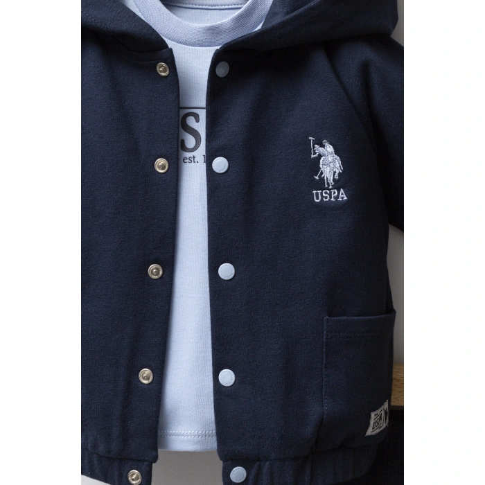 U.S.POLO ERKEK BEBEK 3LÜ TAKIM - LACİVERT