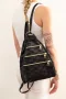 Kadın Hakiki Deri Maymun Model Sırt Çantası Desenli Siyah