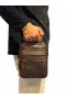 Erkek Hakiki Deri Dikey Kahverengi Orta Boy El Çantası