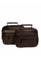 Erkek Hakiki Deri Yatay Kahverengi Küçük Boy El Çantası