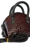 Kadın Suni Deri Omuz Ve El Çantası Acı Kahve Kabartma Croco