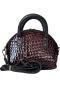 Kadın Suni Deri Omuz Ve El Çantası Acı Kahve Kabartma Croco