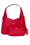 Kadın Suni Deri Omuz ve El Çantası Setli Kırmızı