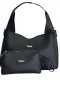 Kadın Suni Deri Omuz ve El Çantası Setli Siyah