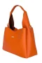 Kadın Suni Deri Omuz ve El Çantası Setli Turuncu