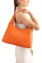Kadın Suni Deri Omuz ve El Çantası Setli Turuncu