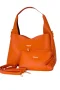 Kadın Suni Deri Omuz ve El Çantası Setli Turuncu