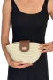 Solana Hasır Clutch Çanta Beyaz