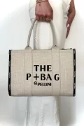 The P+Bag El ve Omuz Büyük Çanta Krem