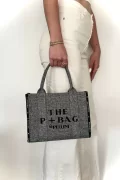 The P+Bag El ve Omuz Küçük Çanta Açık Gri