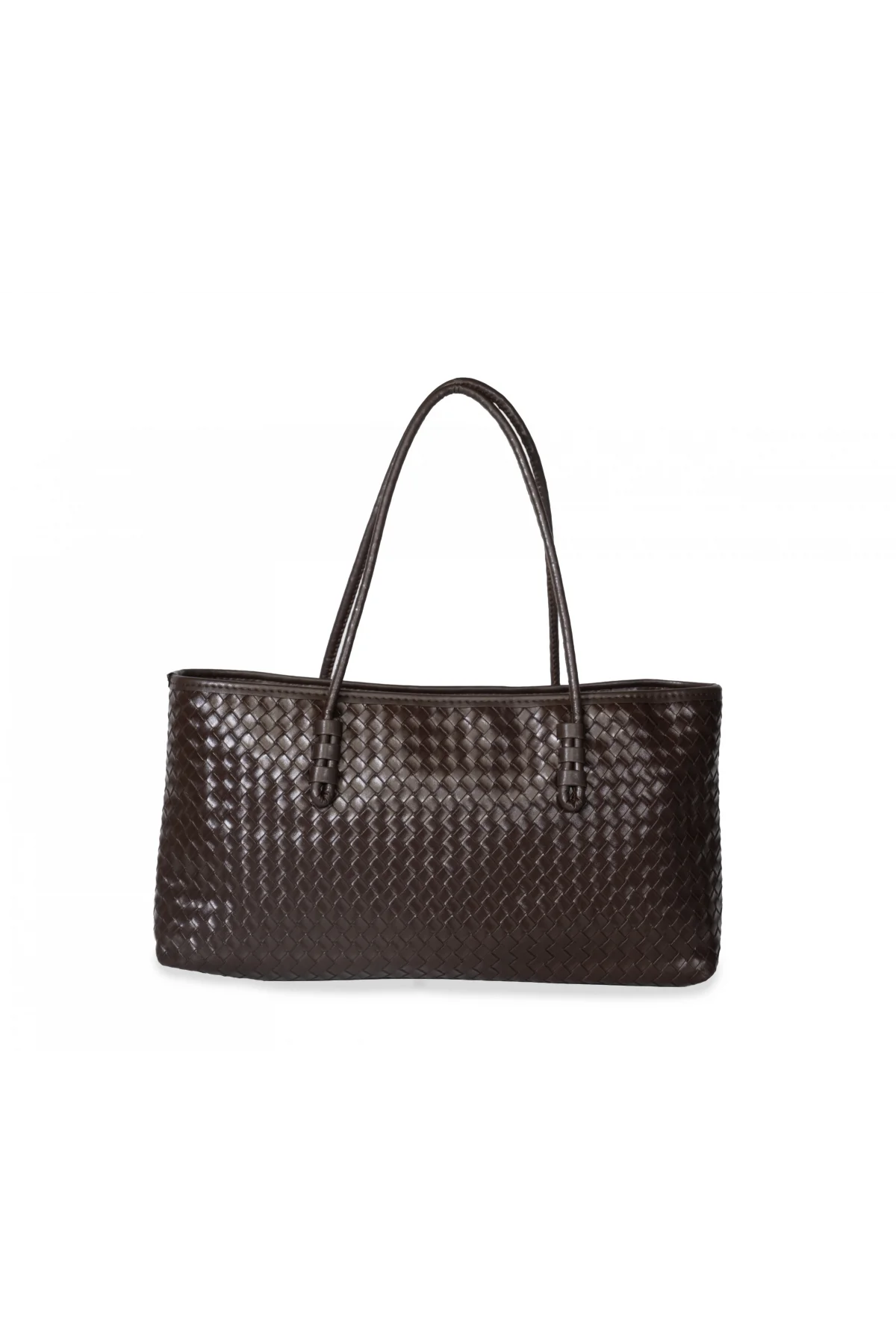 Karolu El Kol Kadın Çantası Kahverengi