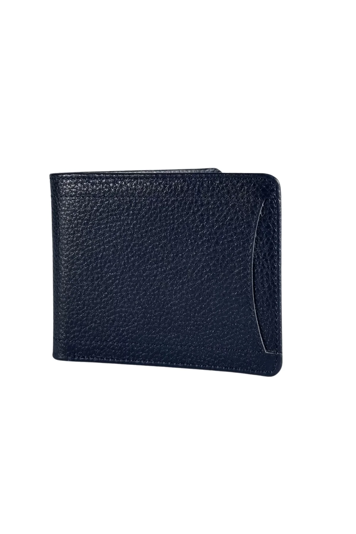 Erkek Hakiki Deri Cüzdan İçi Yapraklı Petrol Mavisi