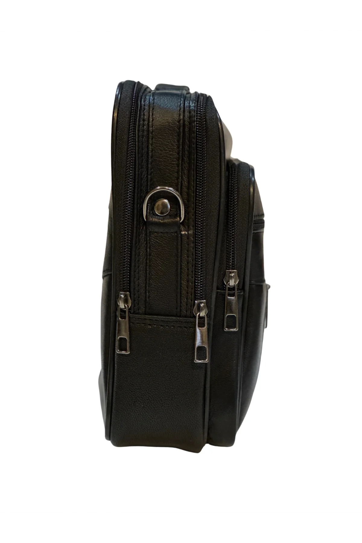 Erkek Hakiki Deri Dikey Siyah Orta Boy El Çantası