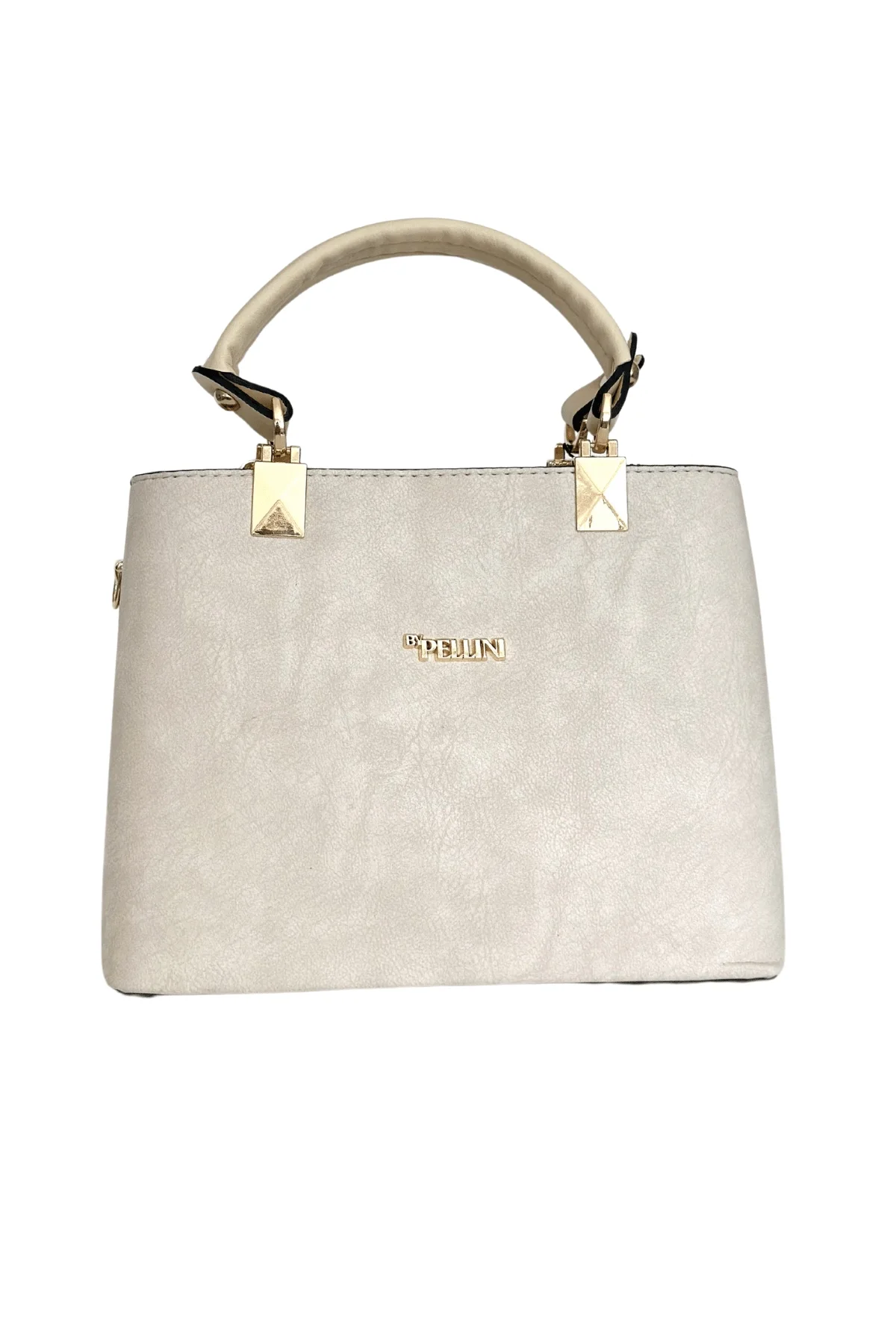 Kadın Suni Deri Mini El ve Omuz Çantası Krem