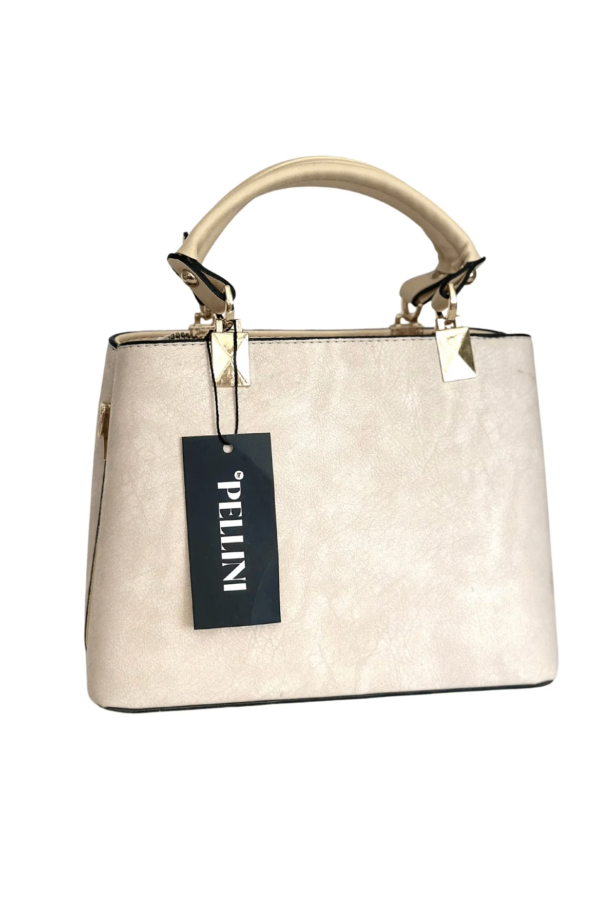 Kadın Suni Deri Mini El ve Omuz Çantası Krem