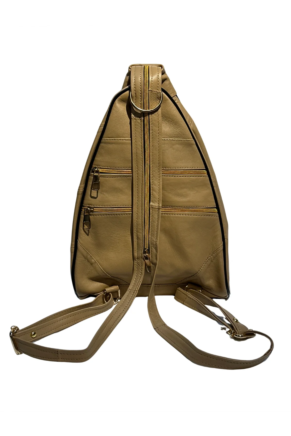 Kadın Hakiki Deri Maymun Model Sırt Çantası Bej