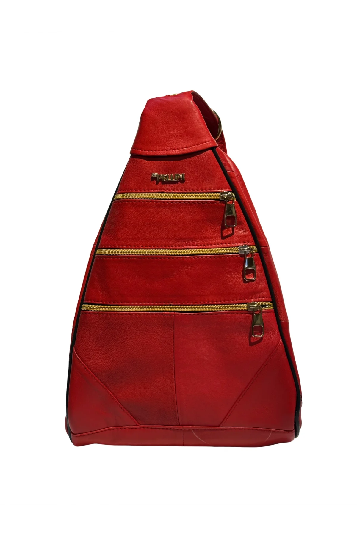 Kadın Hakiki Deri Maymun Model Sırt Çantası Kırmızı