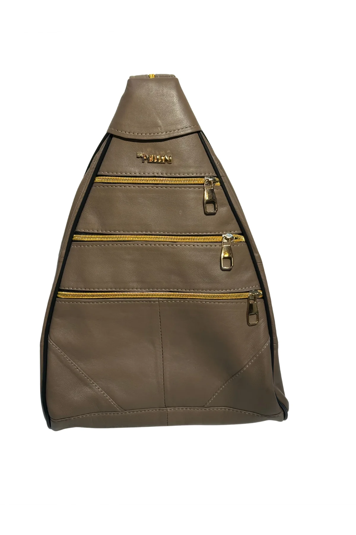 Kadın Hakiki Deri Maymun Model Sırt Çantası Koyu Bej