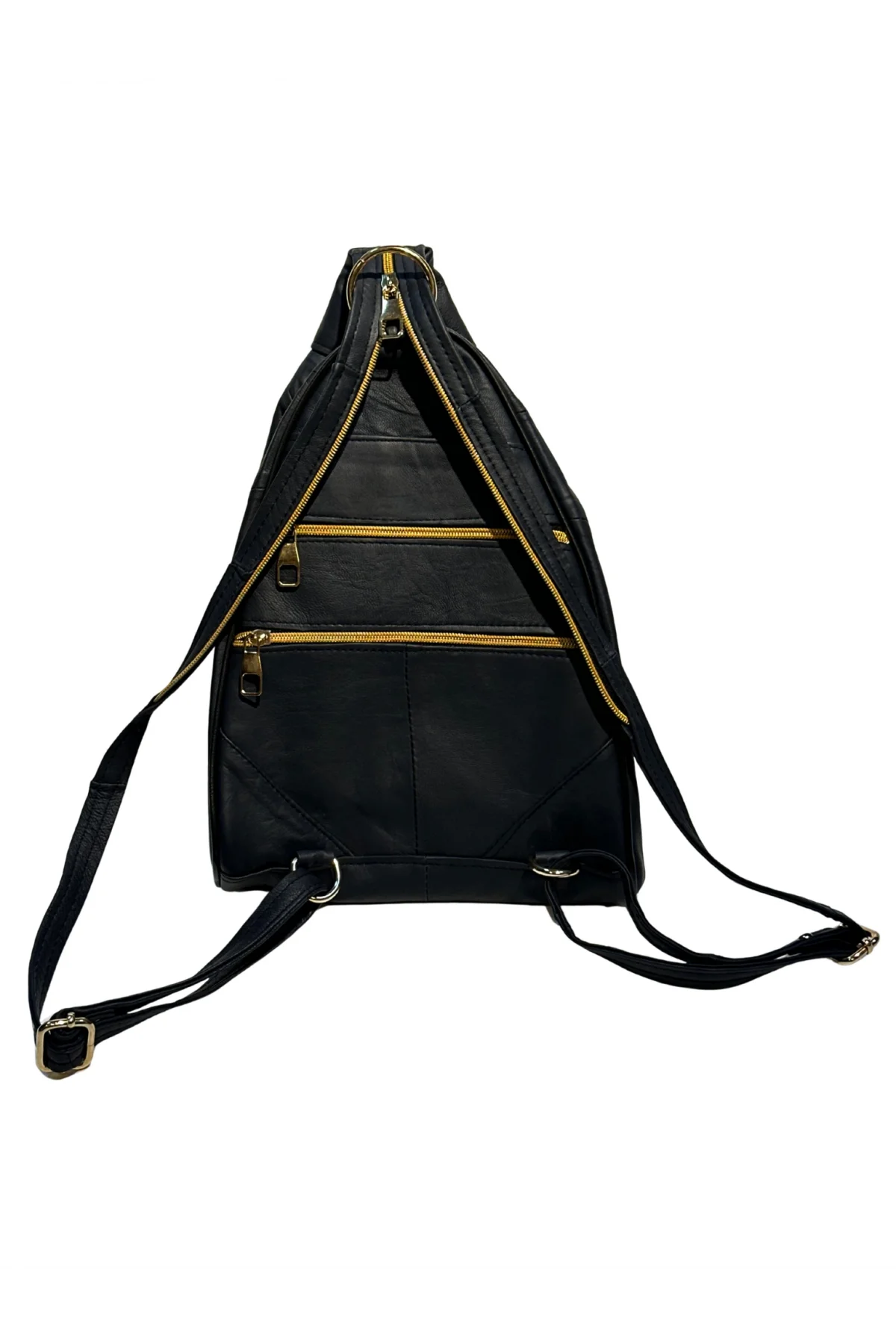 Kadın Hakiki Deri Maymun Model Sırt Çantası Lacivert