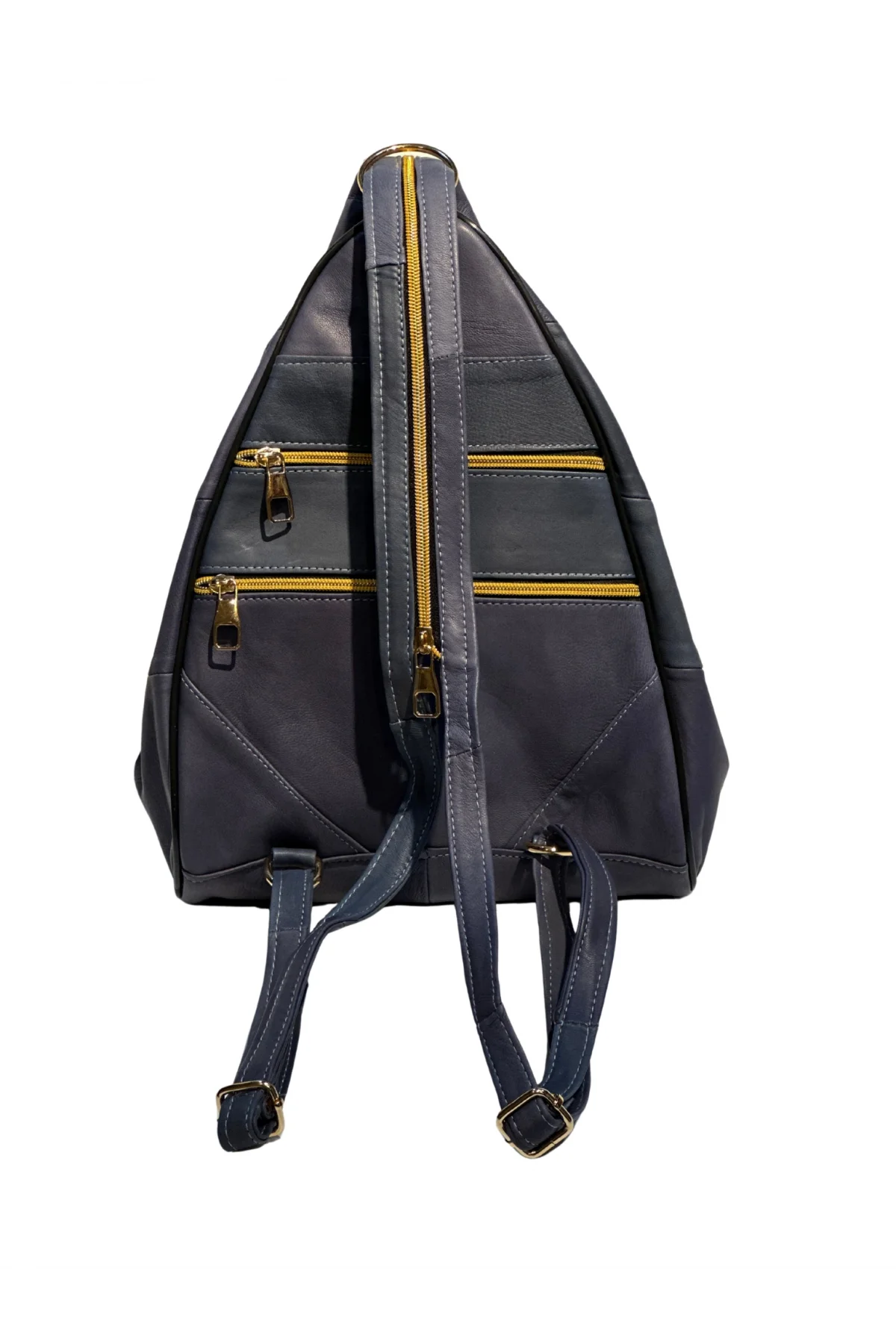 Kadın Hakiki Deri Maymun Model Sırt Çantası Mavi