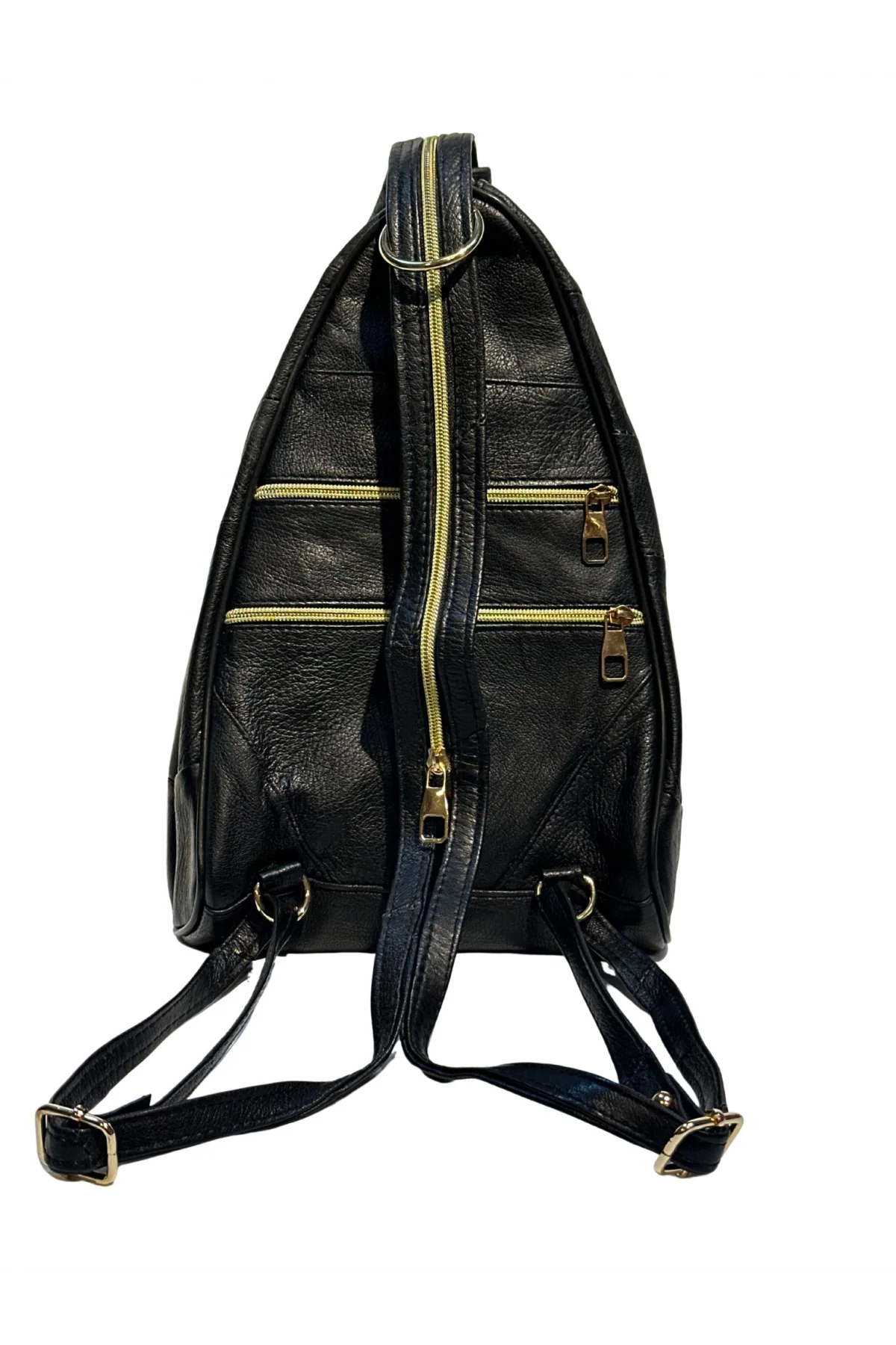 Kadın Hakiki Deri Maymun Model Sırt Çantası Siyah