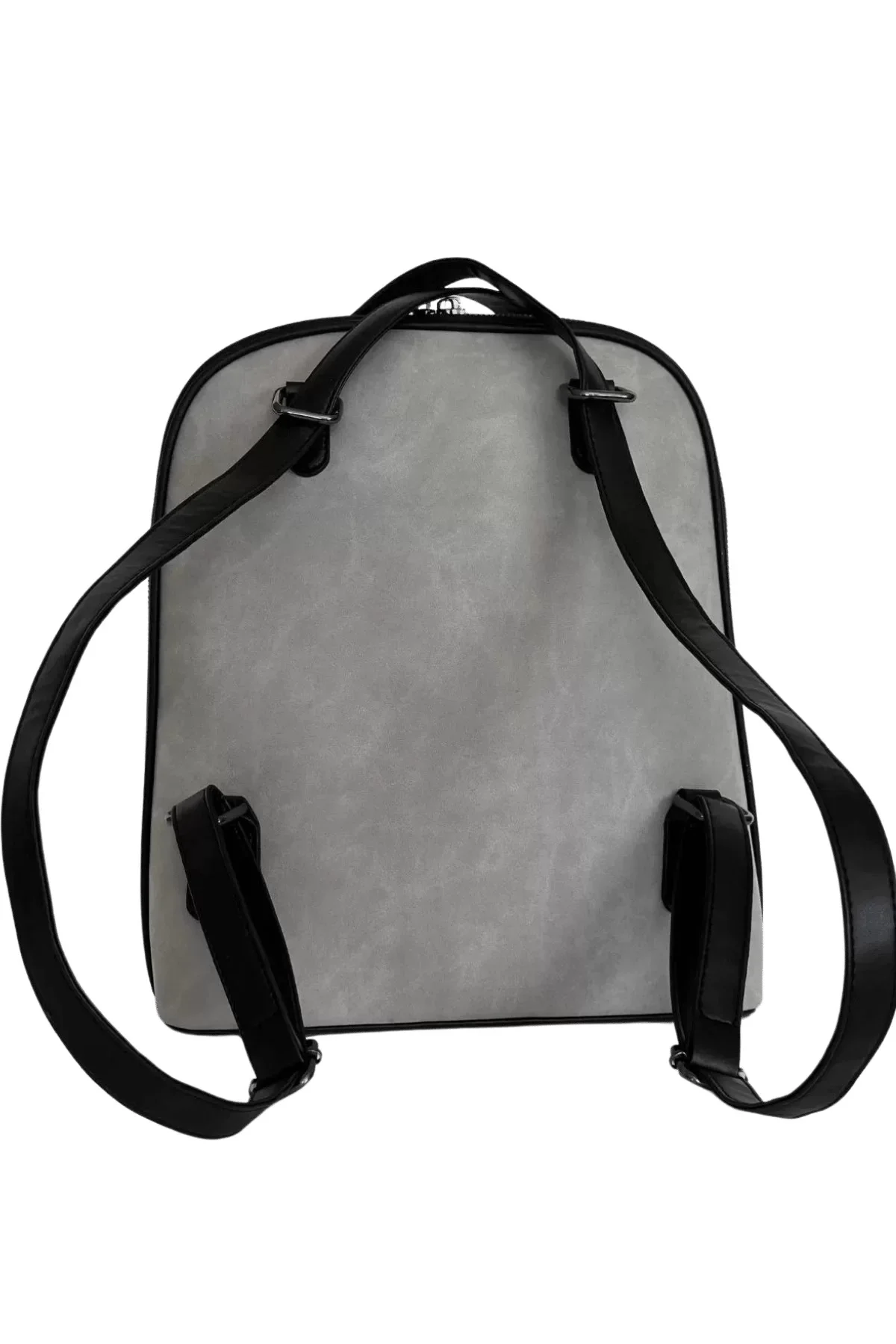 Kadın Suni Deri Sırt Çantası Açık Gri