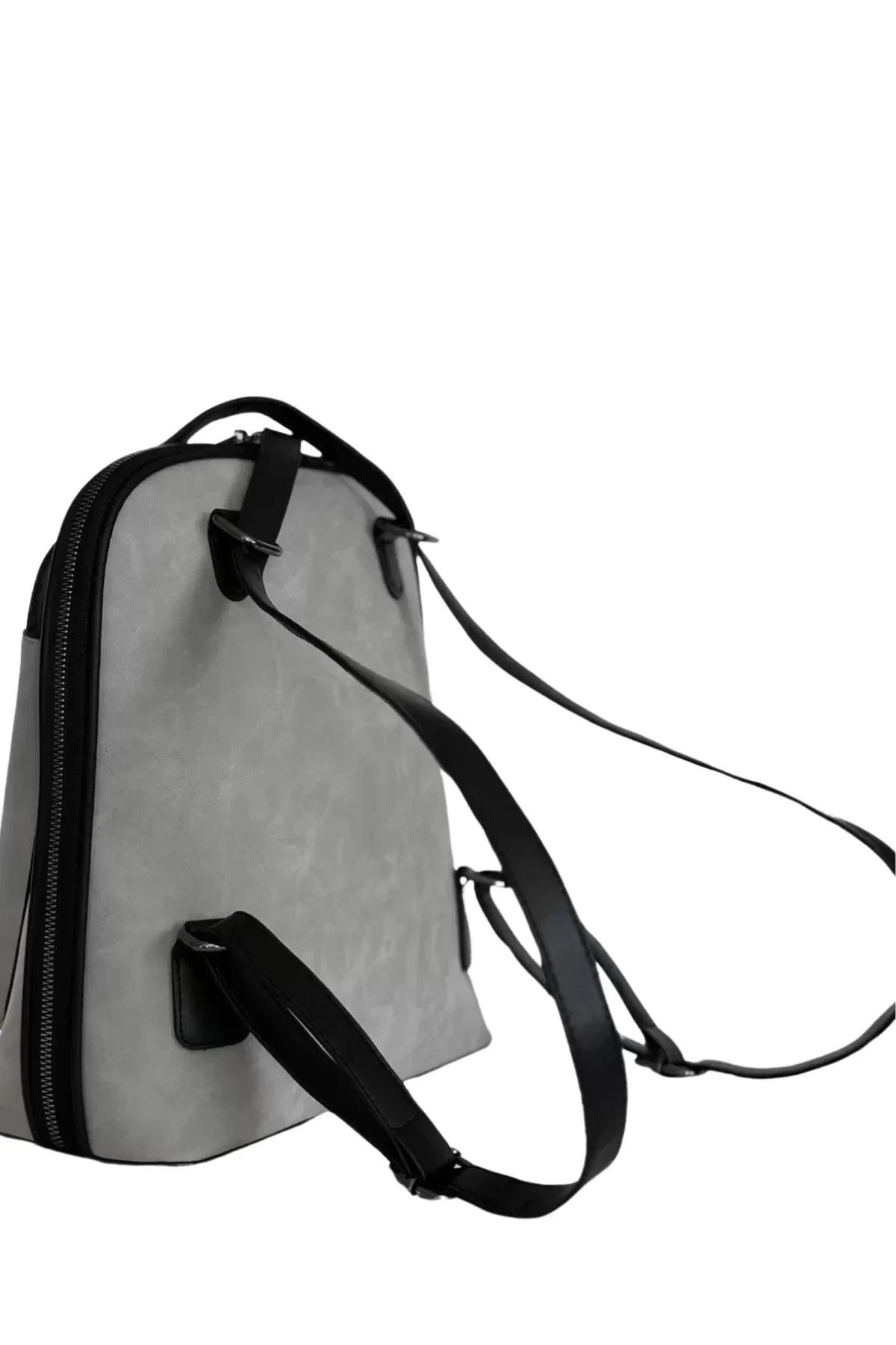 Kadın Suni Deri Sırt Çantası Açık Gri