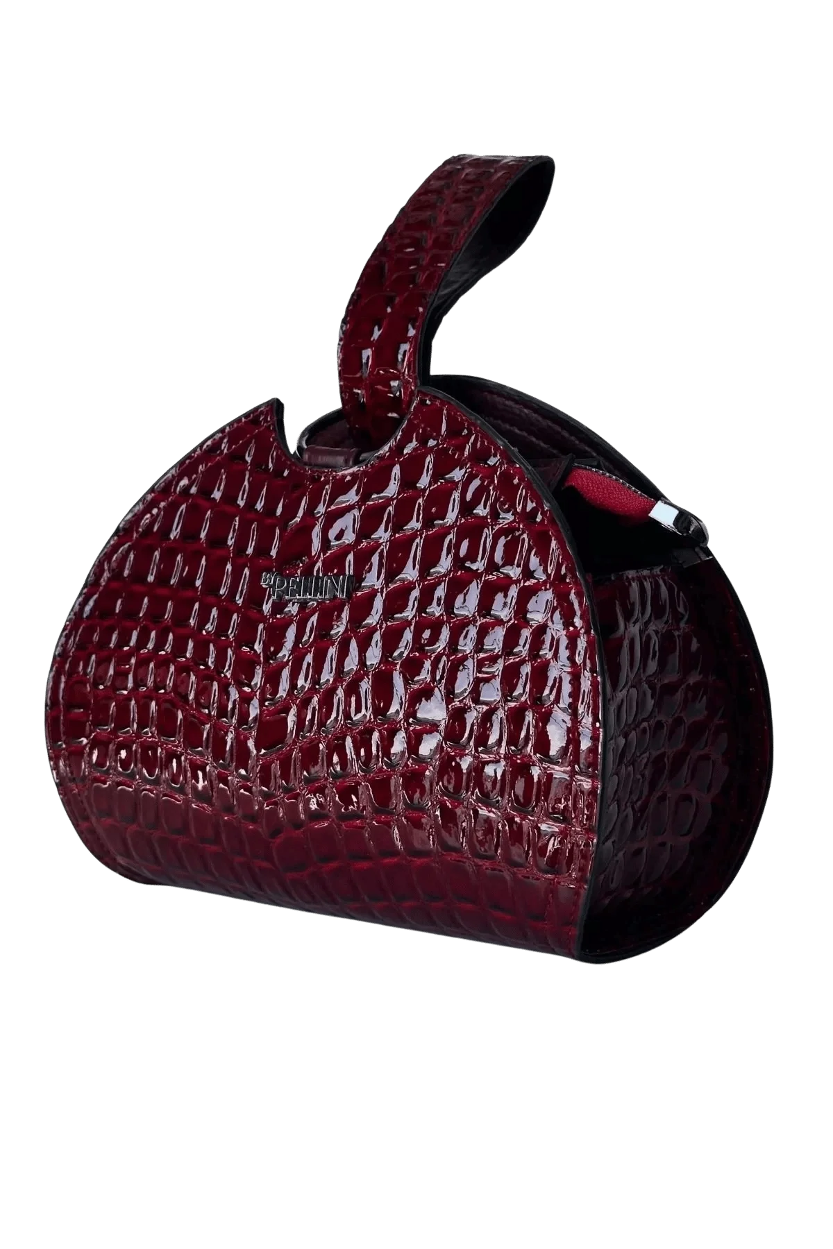 Kadın Suni Deri Bilek Askılı Çanta Kırmızı Kabartma Croco